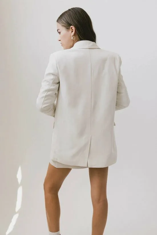 Bohme Crystal Blazer In Cream Cream Women Jackets