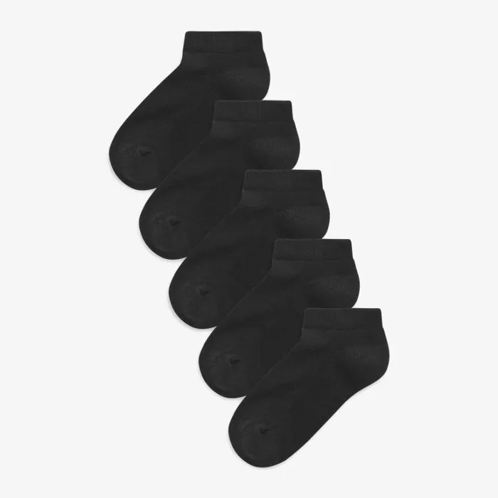 Clarks Kids Unisex Trainer Socks Size 12535 Black Black Kids Socks and Tights