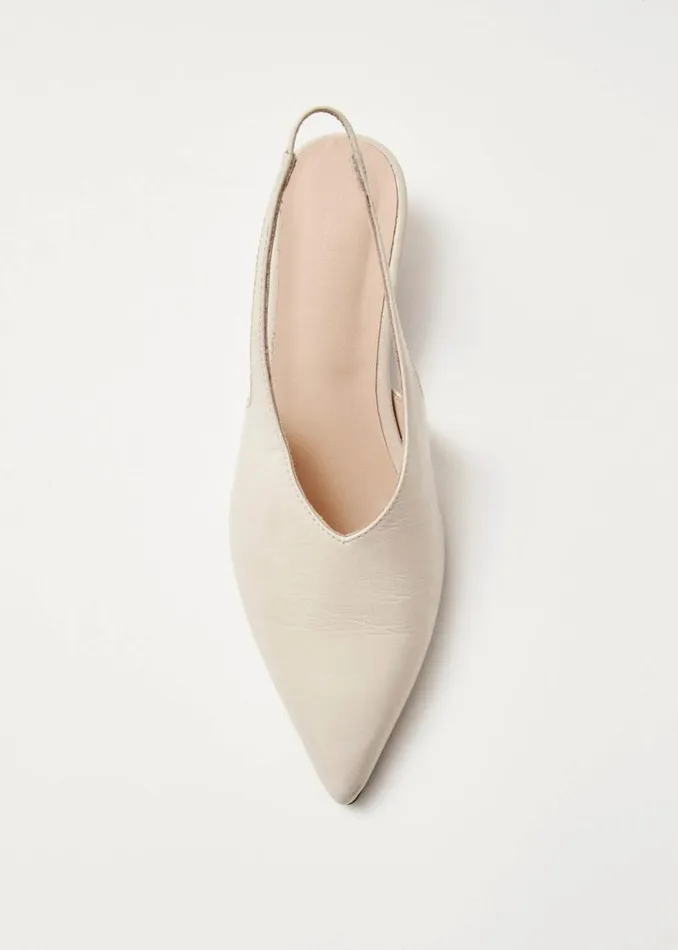 Eros Cream Leather Pumps Women ALOHAS Heels