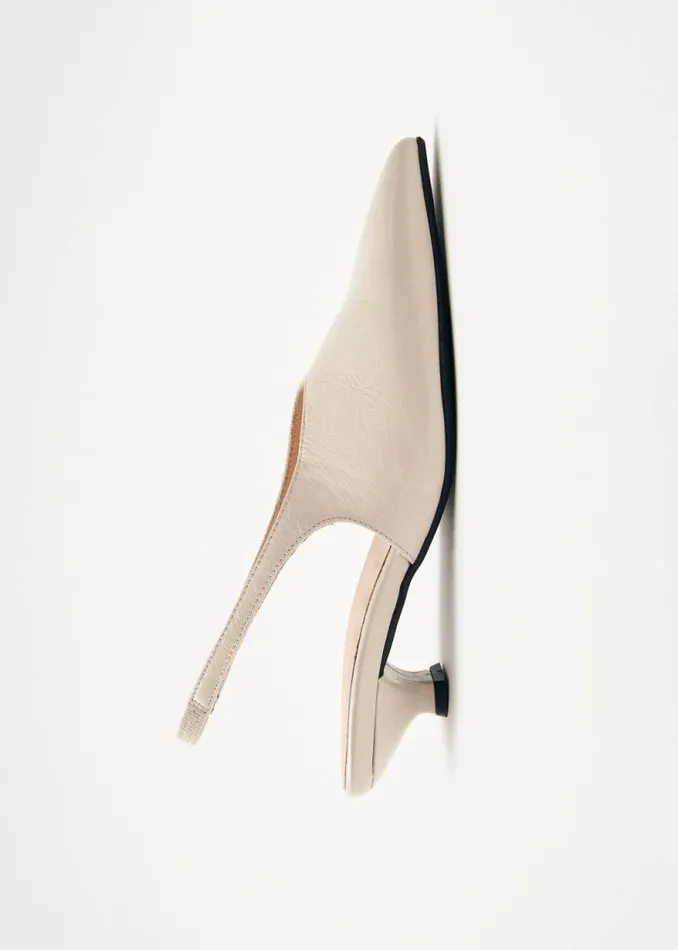 Eros Cream Leather Pumps Women ALOHAS Heels