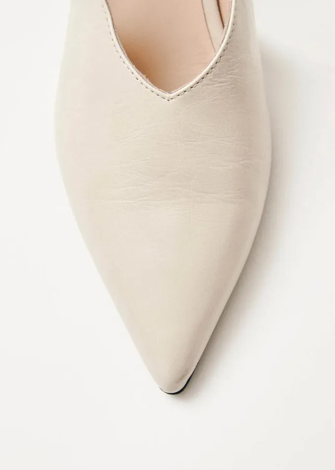 Eros Cream Leather Pumps Women ALOHAS Heels
