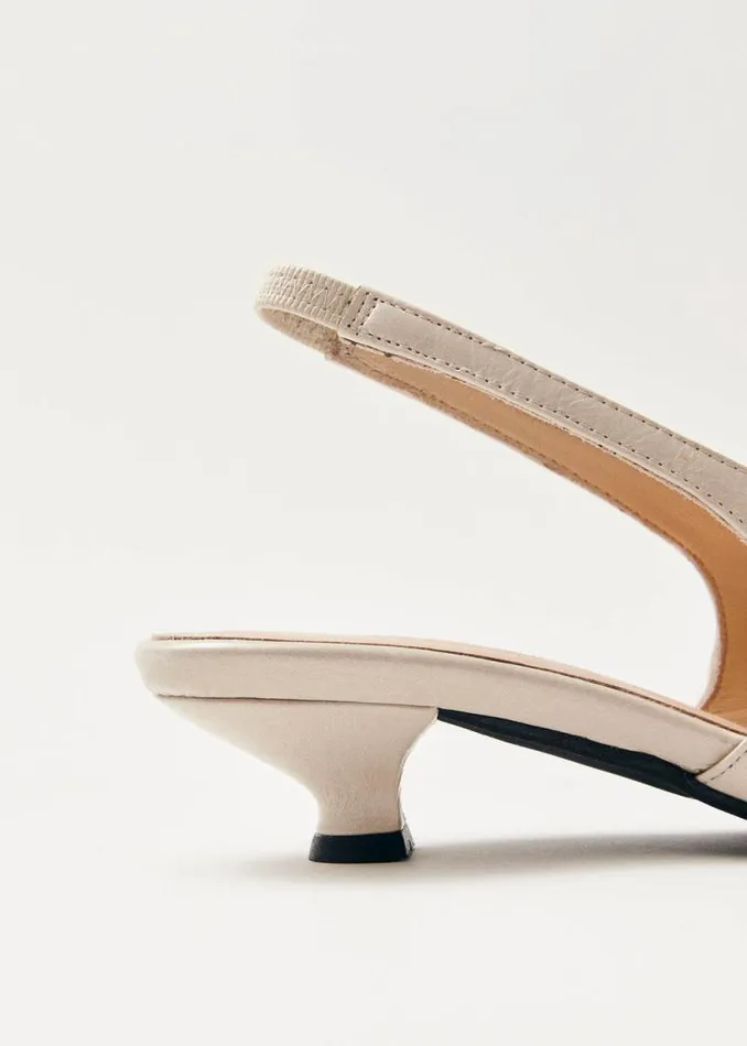 Eros Cream Leather Pumps Women ALOHAS Heels