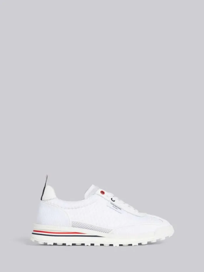 Heavy Athletic Mesh Tech Runner White Women Thom Browne Sneakers