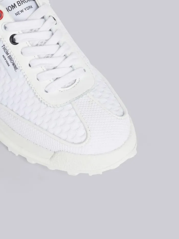 Heavy Athletic Mesh Tech Runner White Women Thom Browne Sneakers