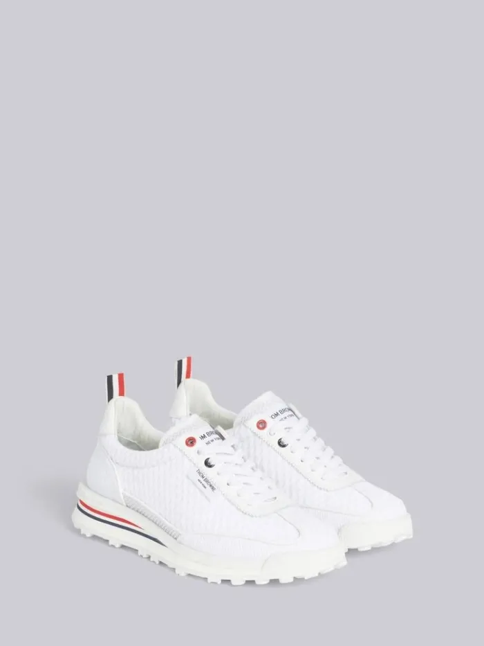 Heavy Athletic Mesh Tech Runner White Women Thom Browne Sneakers