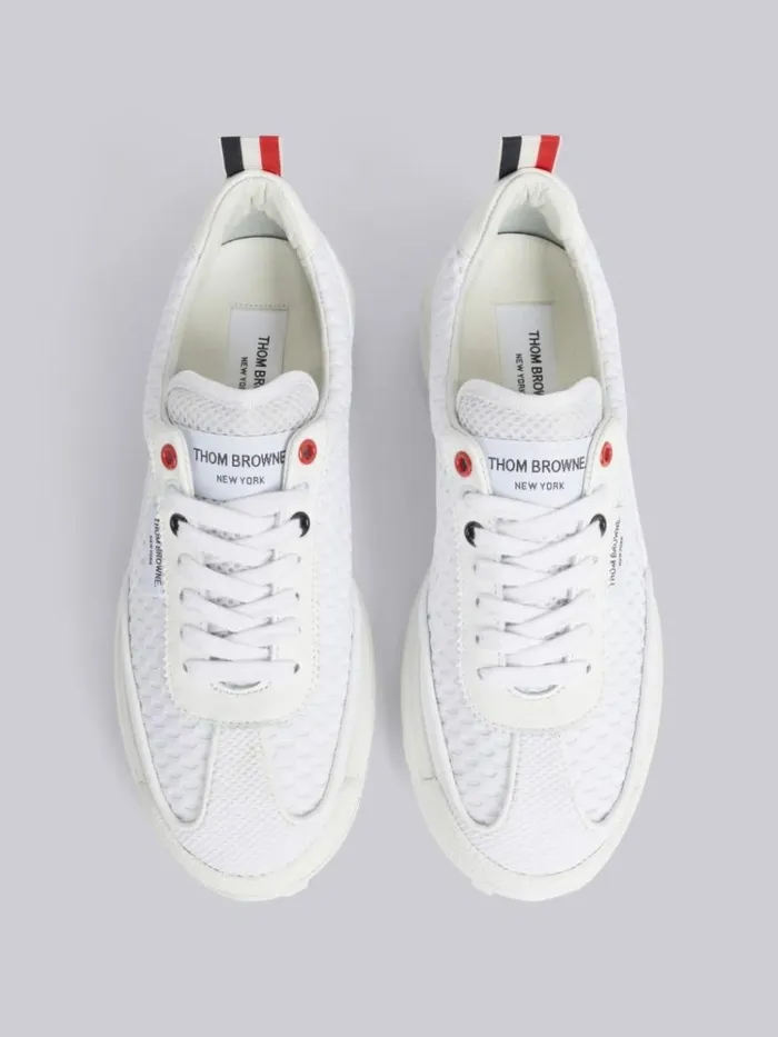 Heavy Athletic Mesh Tech Runner White Women Thom Browne Sneakers