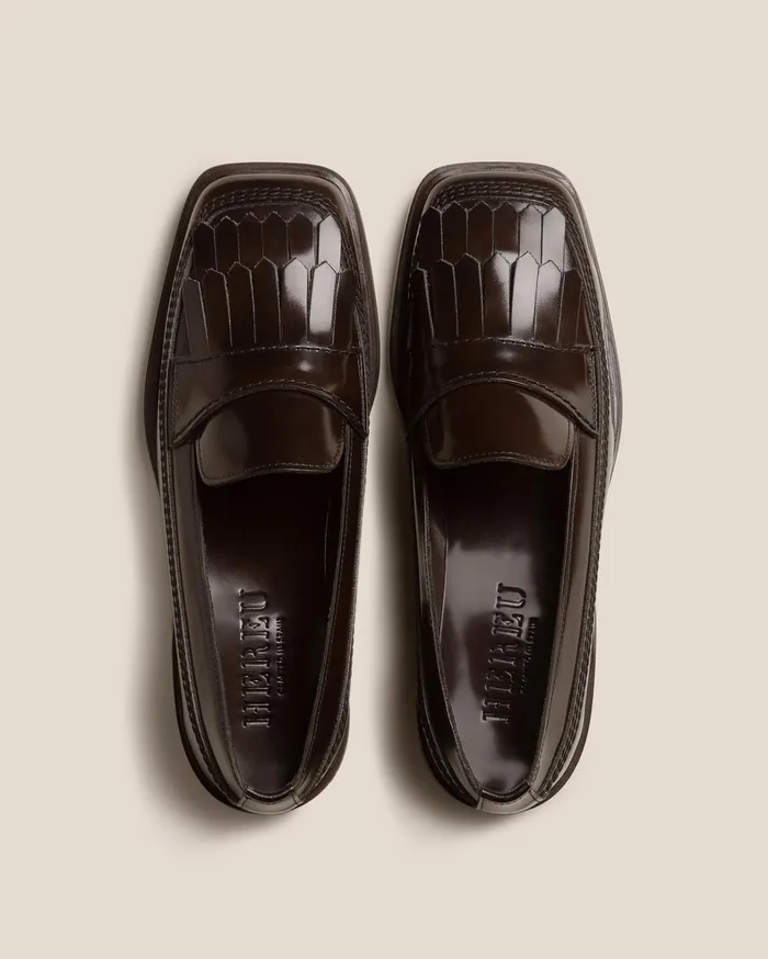 Hereu AINA POLISHED 8211 Fringed SlipOn Loafer Women Loafers