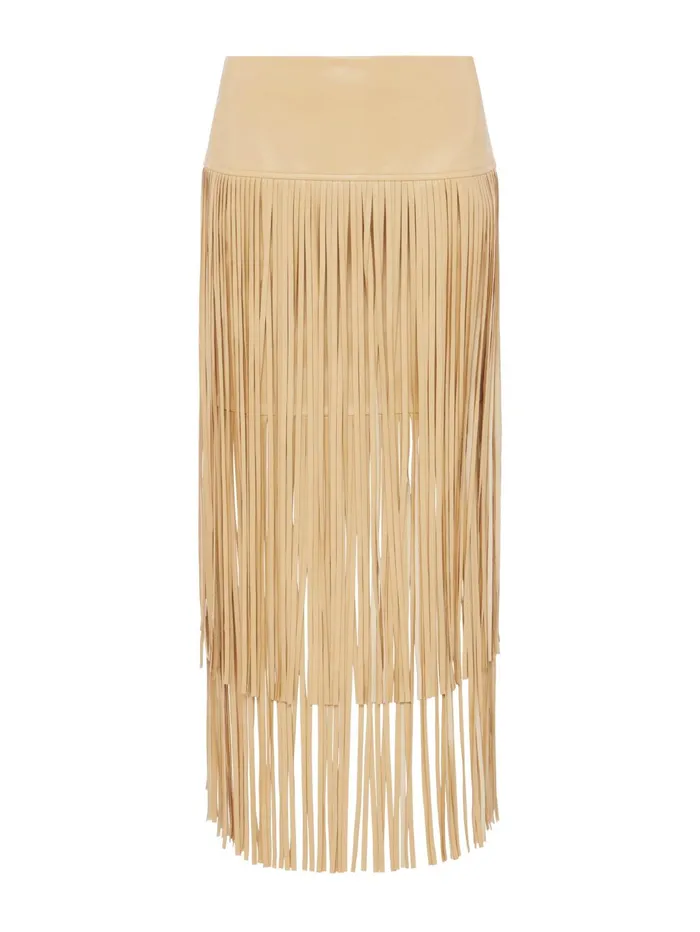 Karolina Fringe Skirt Croissant Women L039Agence Skirts Karolina Fringe Skirt Croissant Women L039Agence Skirts
