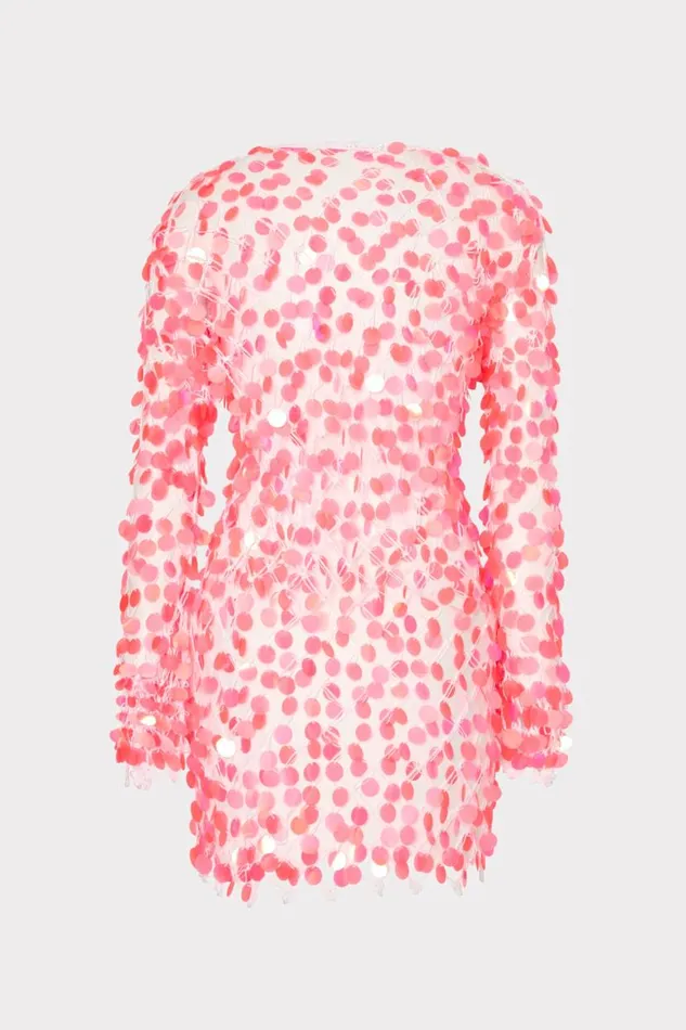 Milly Swim and Coverups Women Sequin Crochet Mini Dress Pinkwhite Milly Swim and Coverups Women Sequin Crochet Mini Dress Pinkwhite