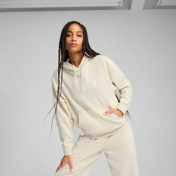 Puma Hoodies and Sweatshirts Essentials Script 039s Comfort Hoodie Alpine Snow 8211 Women Puma Hoodies and Sweatshirts Essentials Script 039s Comfort Hoodie Alpine Snow 8211 Women