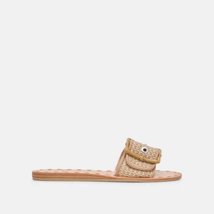 Sandals Women Dolce Vita Dasa Wide Sandals White Natural Raffia