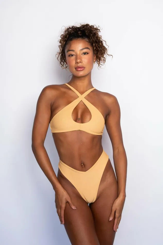 Skatie Tops Jasmine Bikini Top Nude Classic Ribbed 8211 Women