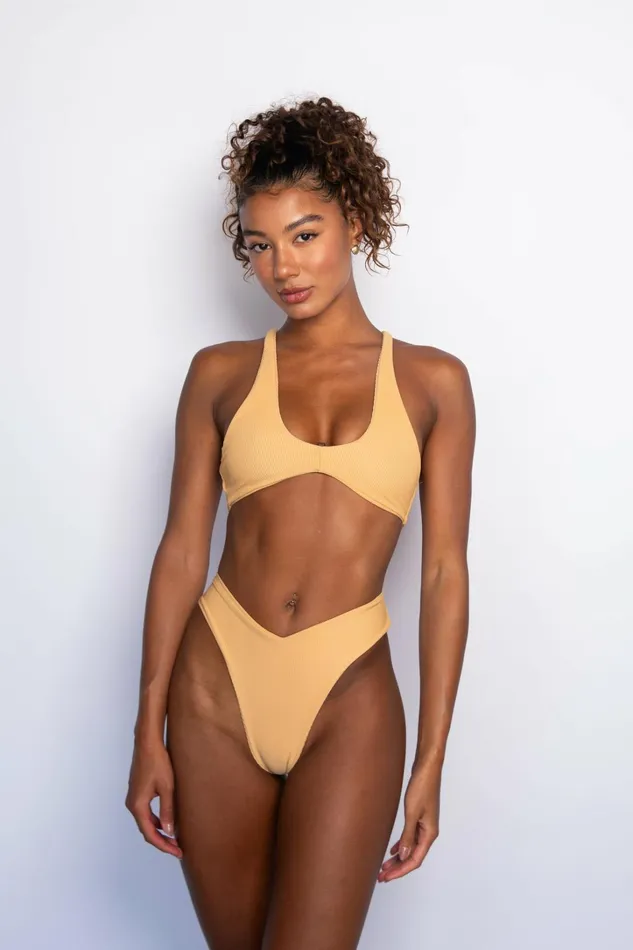 Skatie Tops Jasmine Bikini Top Nude Classic Ribbed 8211 Women