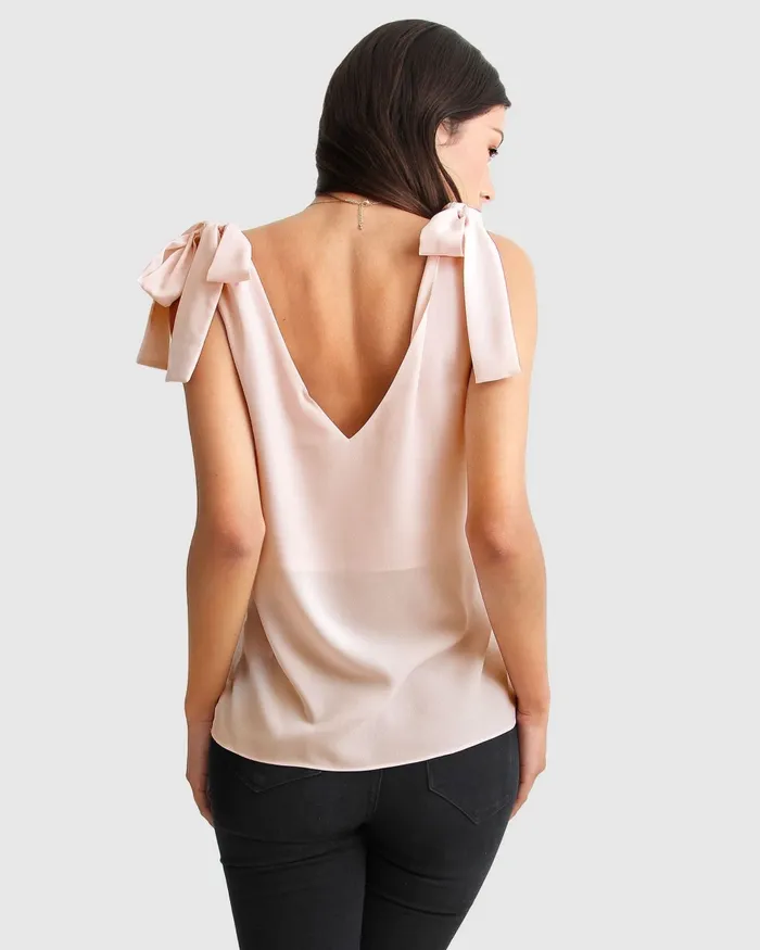 Tops Feel For You VNeck Top 8211 Blush Belle and Bloom Women