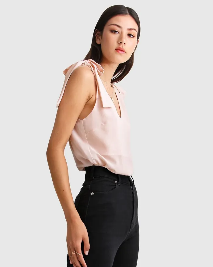Tops Feel For You VNeck Top 8211 Blush Belle and Bloom Women