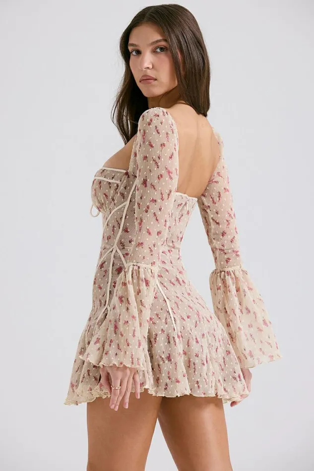 Women Analissa Vintage Cream Rose Print Corset Mini Dress House Of CB Dresses Women Analissa Vintage Cream Rose Print Corset Mini Dress House Of CB Dresses