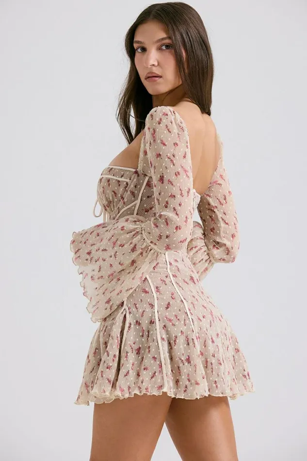 Women Analissa Vintage Cream Rose Print Corset Mini Dress House Of CB Dresses Women Analissa Vintage Cream Rose Print Corset Mini Dress House Of CB Dresses