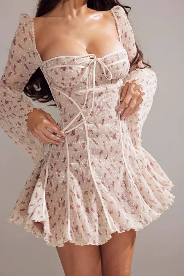 Women Analissa Vintage Cream Rose Print Corset Mini Dress House Of CB Dresses Women Analissa Vintage Cream Rose Print Corset Mini Dress House Of CB Dresses