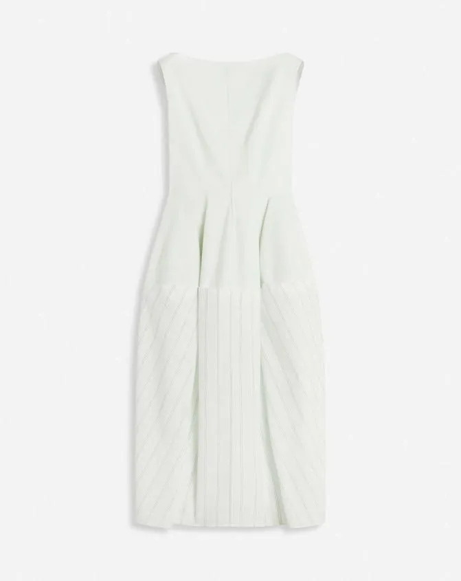 Women Dresses Lanvin Cotton Peplum Dress Whiteblack