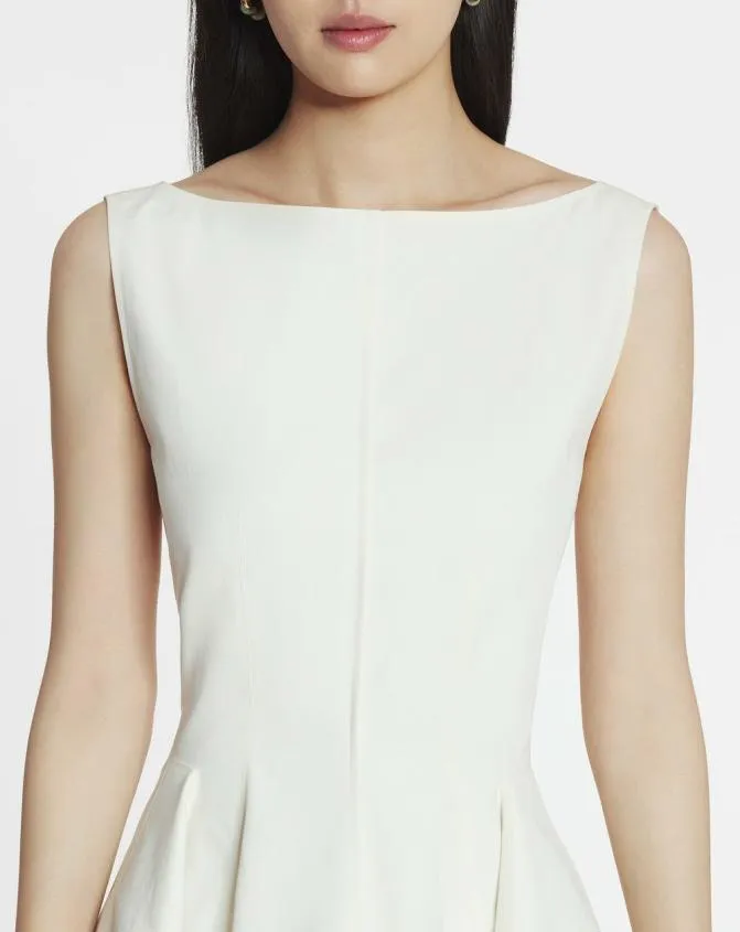 Women Dresses Lanvin Cotton Peplum Dress Whiteblack