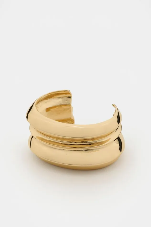 Women Jewellery Seed Heritage Crooked Cuff Gold