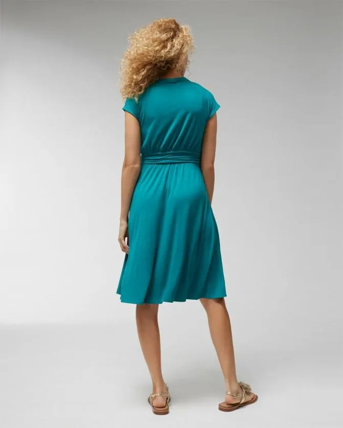 Women Soma Short Dresses Soft Jersey Mini Bra Dress Deep Teal
