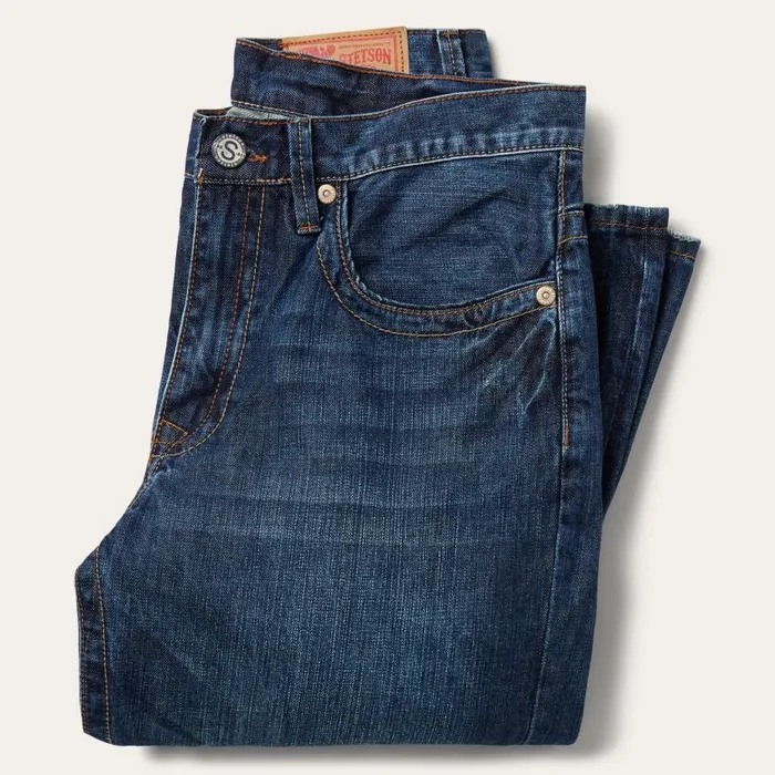 1520 Standard Straight Leg Jean Blue Men Stetson Boot Cut