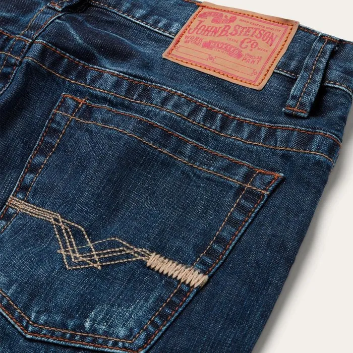 1520 Standard Straight Leg Jean Blue Men Stetson Boot Cut