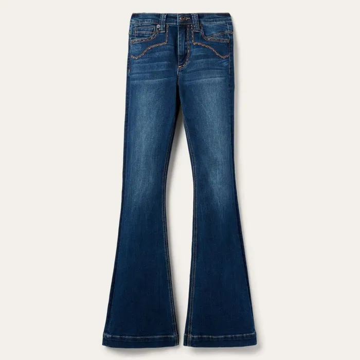 921 High Rise Flare Jeans Blue Women Stetson Denim
