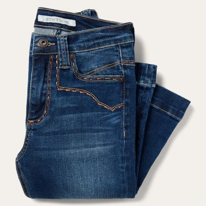 921 High Rise Flare Jeans Blue Women Stetson Denim