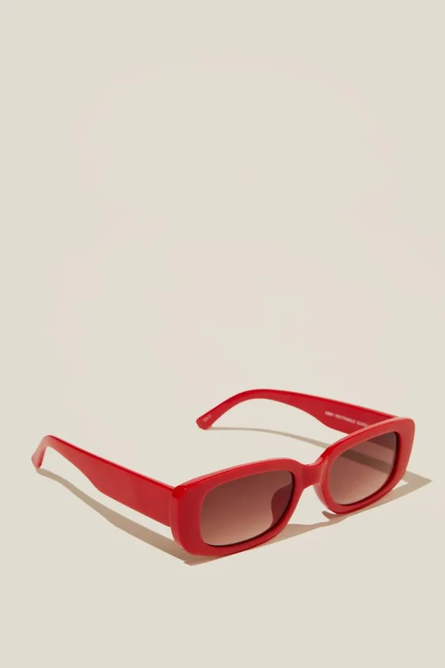 Abby Rectangle Sunglasses Scarlet Red Women Cotton On Sunglasses Abby Rectangle Sunglasses Scarlet Red Women Cotton On Sunglasses