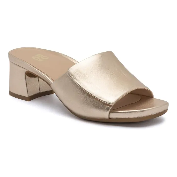 ABEO Avenue Slide Gold Womens Abeo Sandals