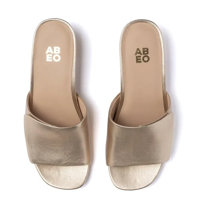 ABEO Avenue Slide Gold Womens Abeo Sandals