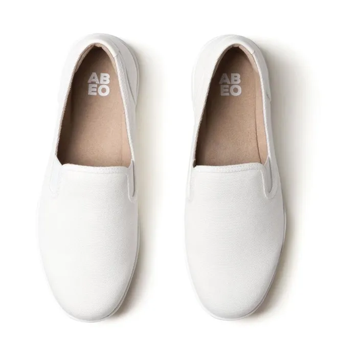 ABEO Encore Slip On Metatarsal White Womens Abeo Casual Shoes
