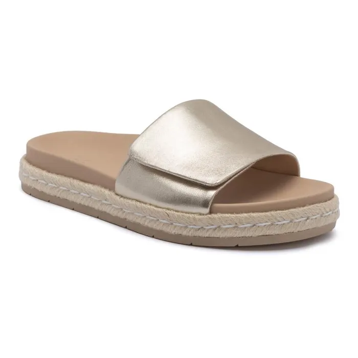 ABEO Isle Slide Gold Womens Abeo Sandals