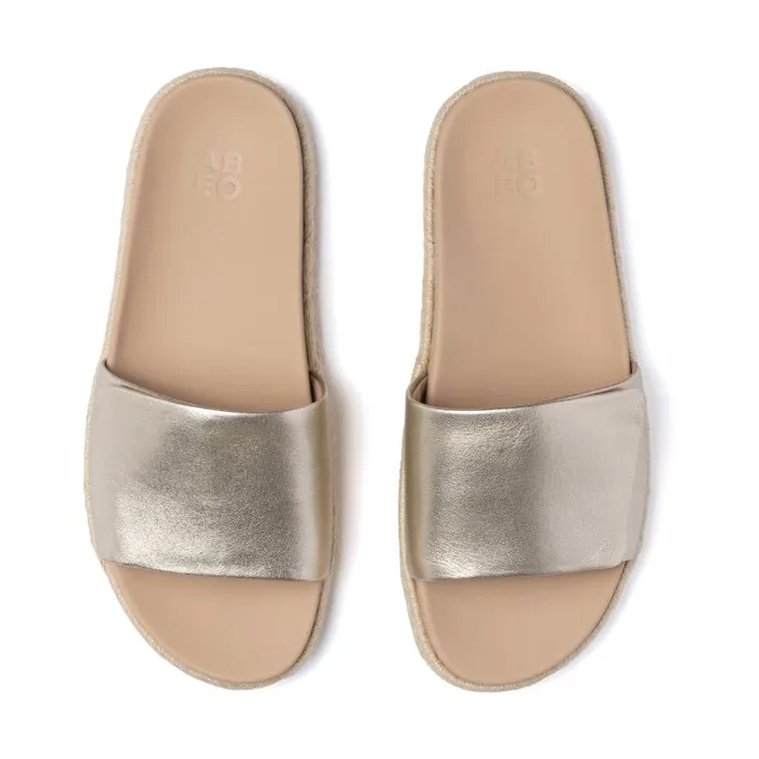 ABEO Isle Slide Gold Womens Abeo Sandals