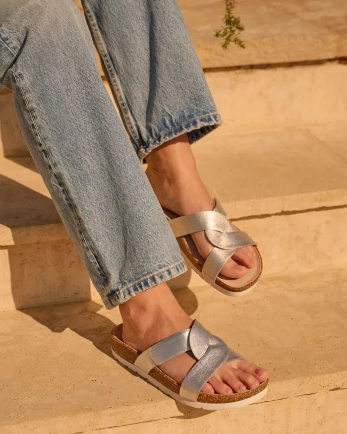 ABEO Lanai Slide Metatarsal Grey Womens Abeo Sandals