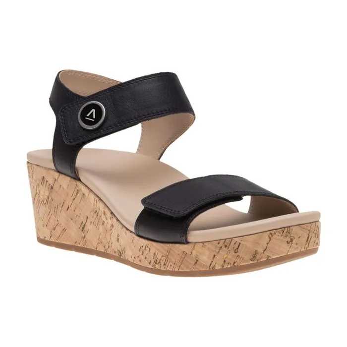 ABEO Riviera Strap Sandal Metatarsal Black Womens Abeo Sandals