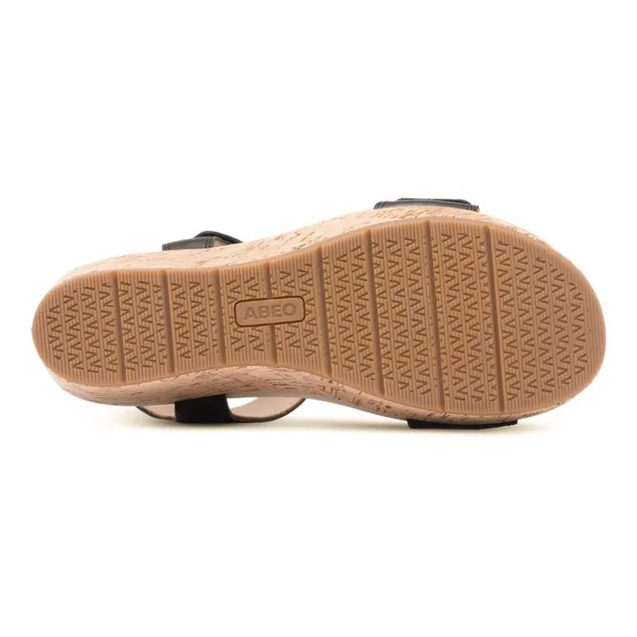 ABEO Riviera Strap Sandal Metatarsal Black Womens Abeo Sandals