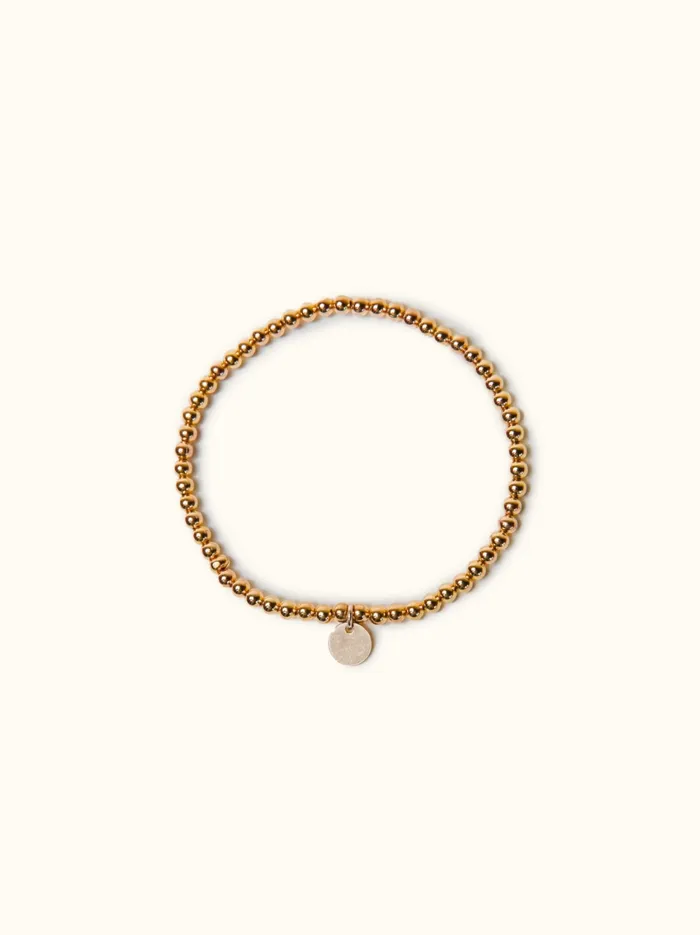 Able Bracelets Women Beaded Stacker Bracele 18k Gold Plated
