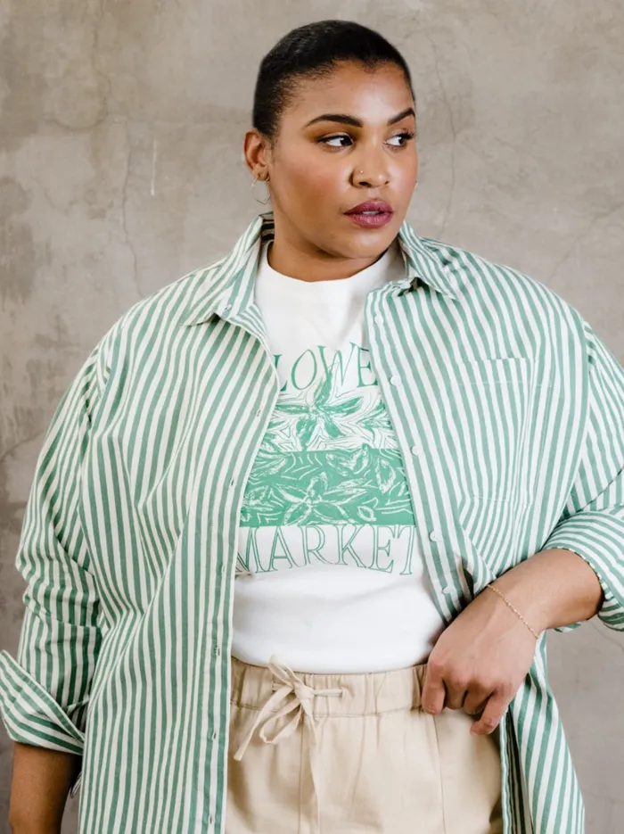 Able Lennox Relaxed Graphic Tee White Women Tops