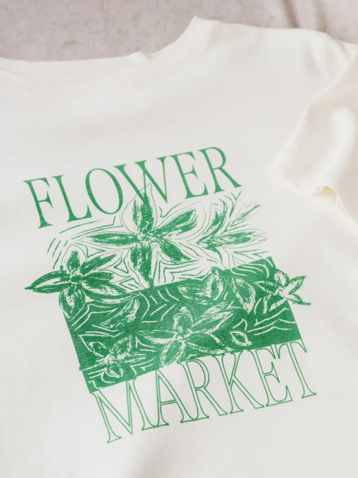 Able Lennox Relaxed Graphic Tee White Women Tops