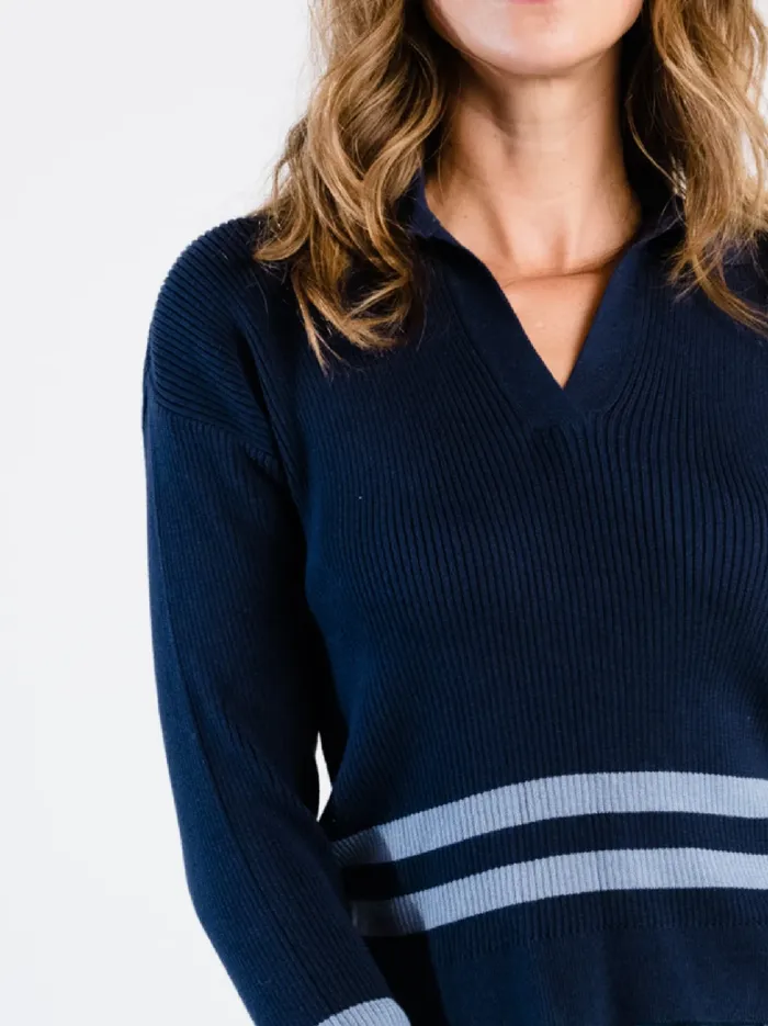 Able Sweaters Women Jenna Polo Sweater AlmondBrown Sugar