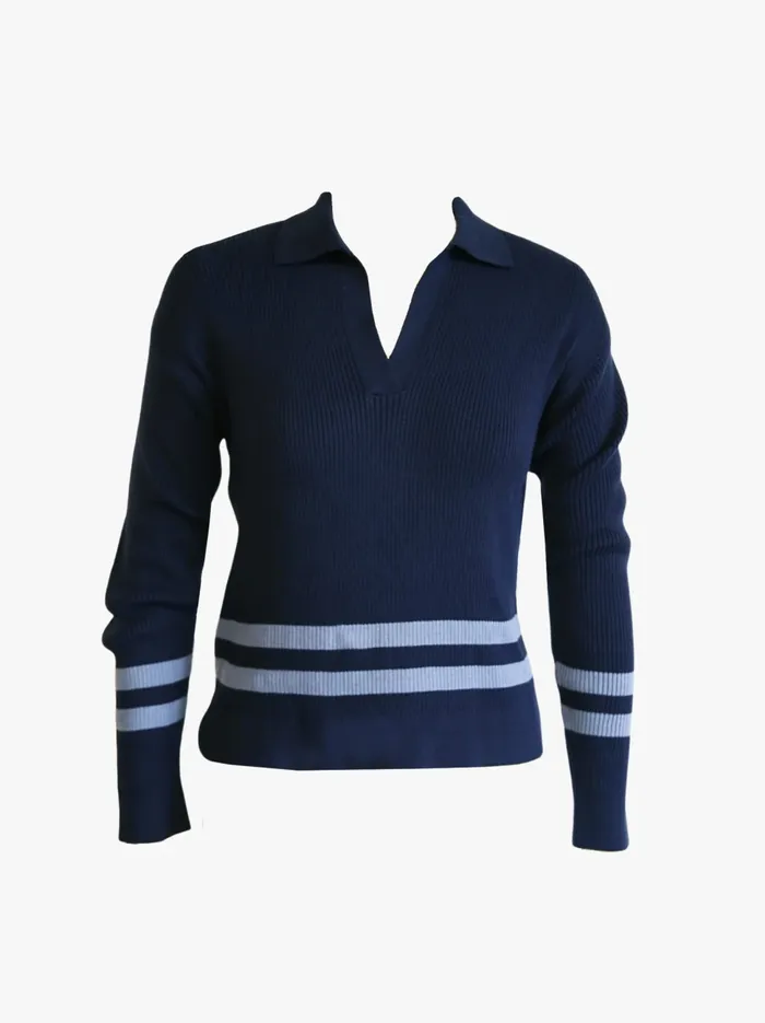Able Sweaters Women Jenna Polo Sweater AlmondBrown Sugar