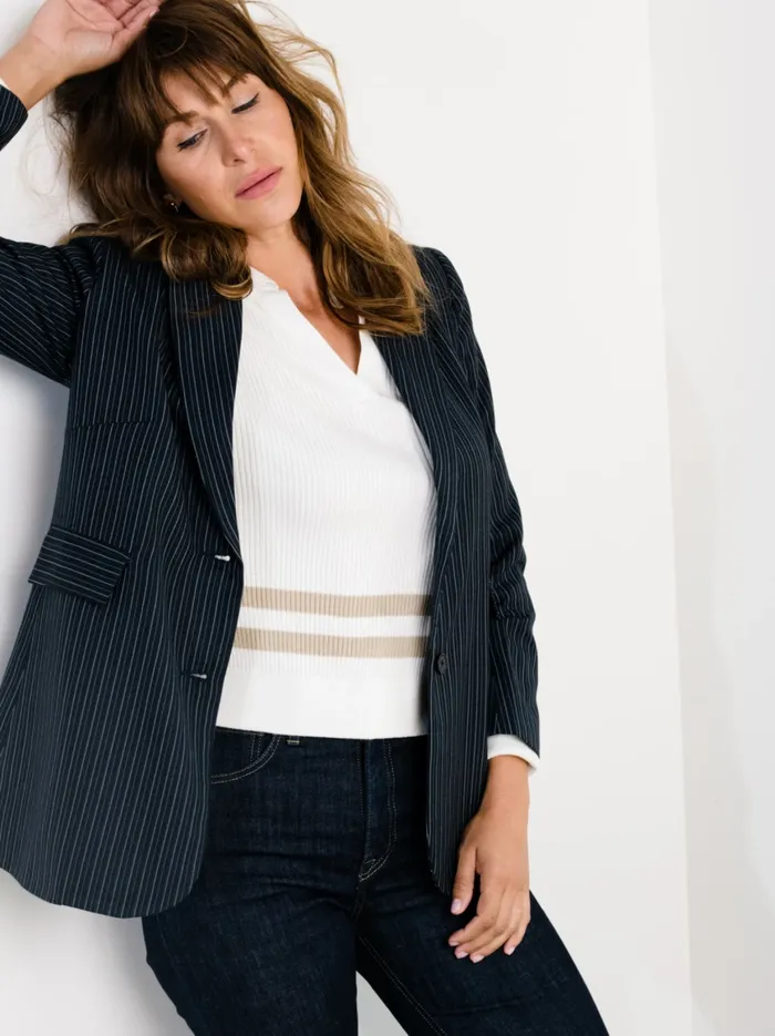 Able Sweaters Women Jenna Polo Sweater AlmondBrown Sugar