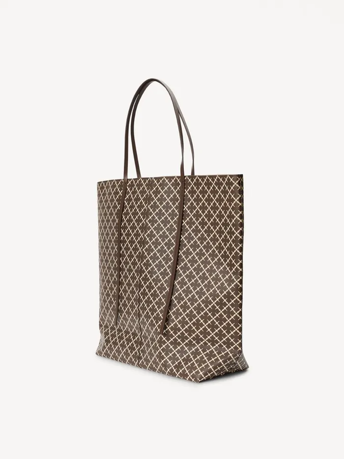 Abrille Printed Tote Bag Warm Brown Women By Malene Birger Bags