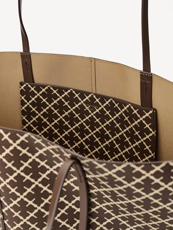 Abrille Printed Tote Bag Warm Brown Women By Malene Birger Bags
