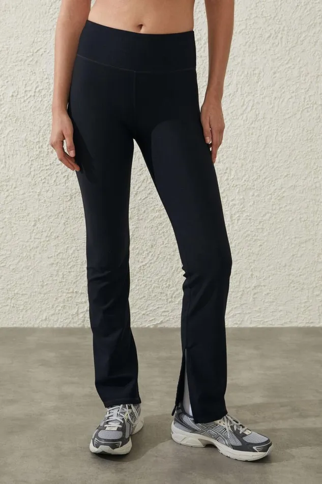 Active Rib Split Flare Tight Black Women Cotton On Pants Active Rib Split Flare Tight Black Women Cotton On Pants