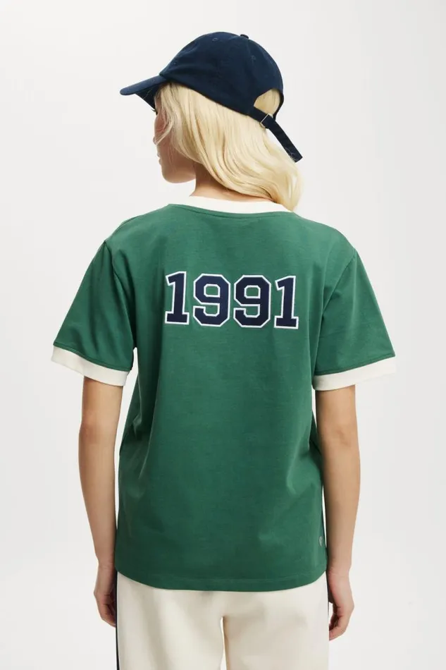 Active V Neck Tshirt Sporty Greenbhwc Women Cotton On Tops