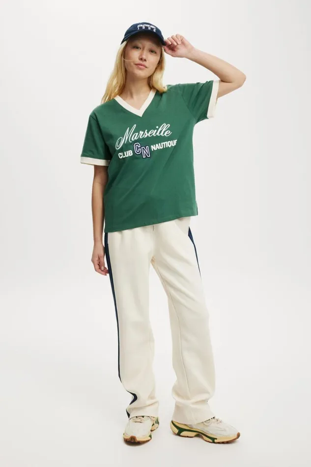 Active V Neck Tshirt Sporty Greenbhwc Women Cotton On Tops
